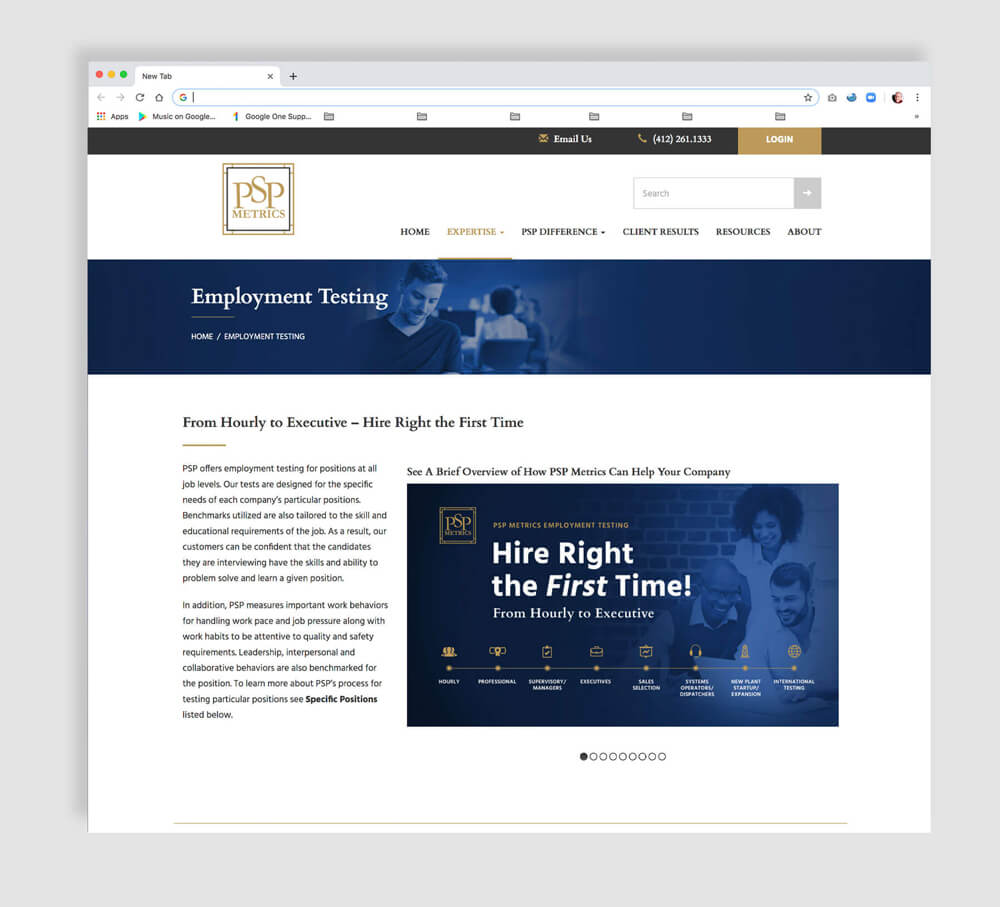 Web Design for Human Resources company