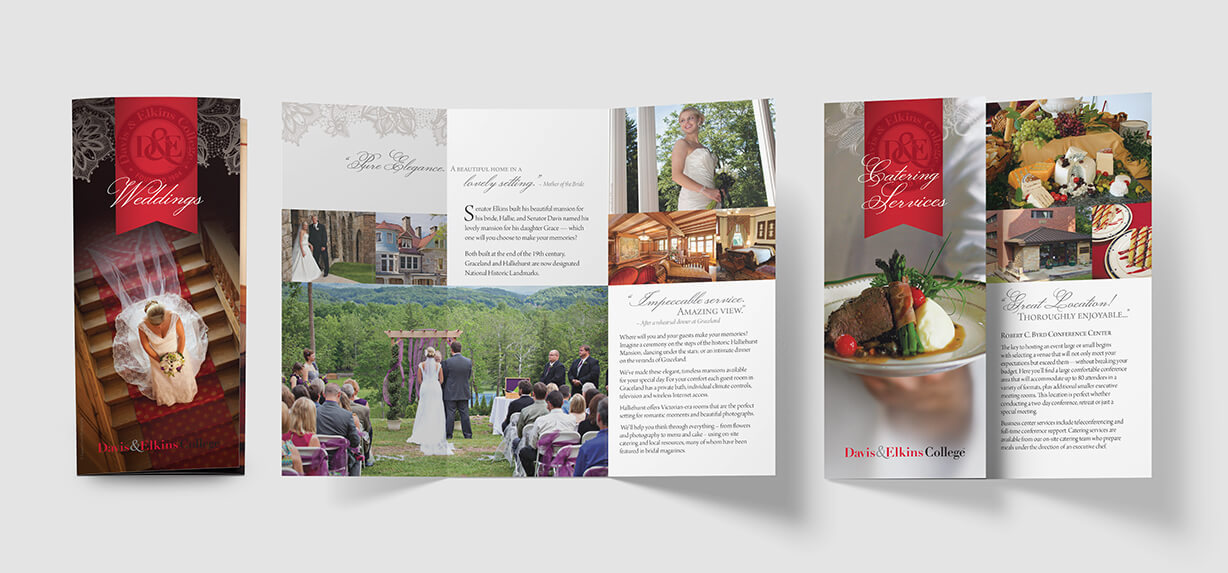 Wedding and catering brochure designs