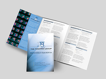 Medical imaging brochure design sample