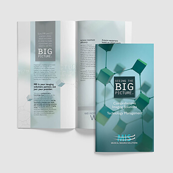 Medical imaging equipment business tall brochure design