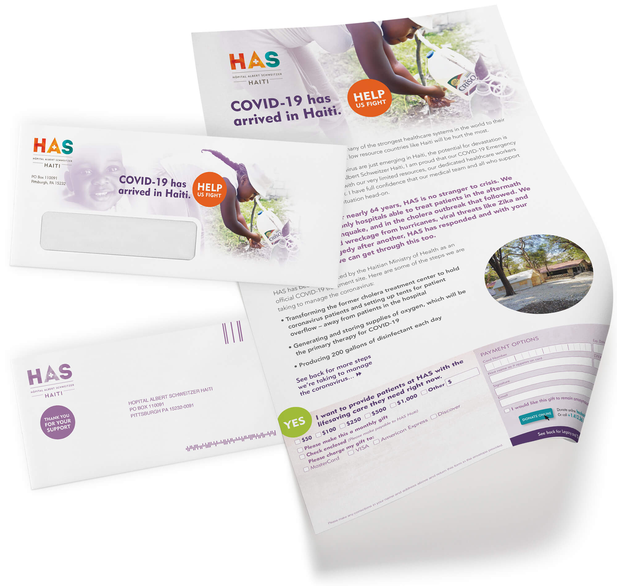 Letterhead With Donor Coupon Direct Axis
