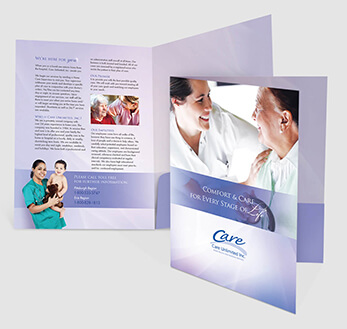 Beautiful Pocket Folder for Home Healthcare Business