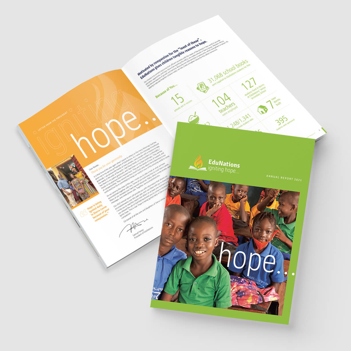EduNations Nonprofit Annual Report Example