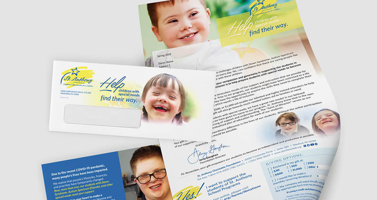 Nonprofit direct mail fundraising mailer