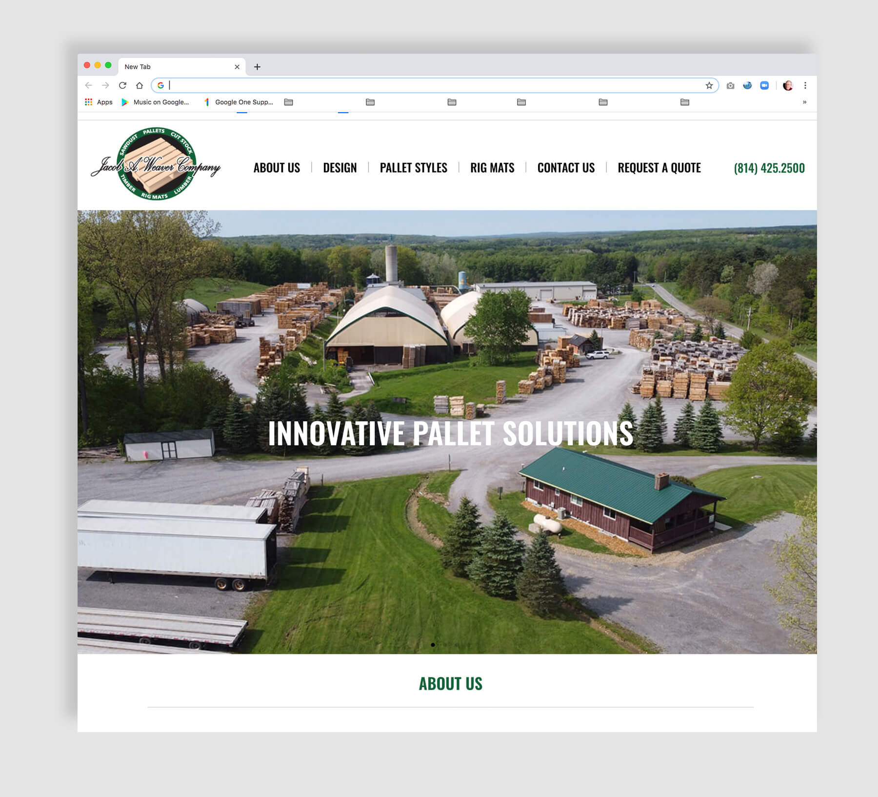 The Pallet Shop website design and programming