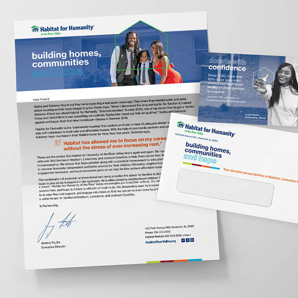 Fundraiser Mail Solicitation for Habitat for Humanity