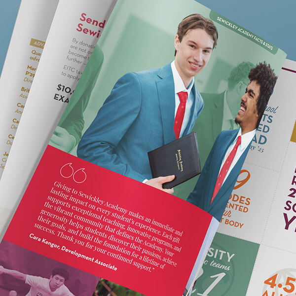 Annual Report design for a private high school