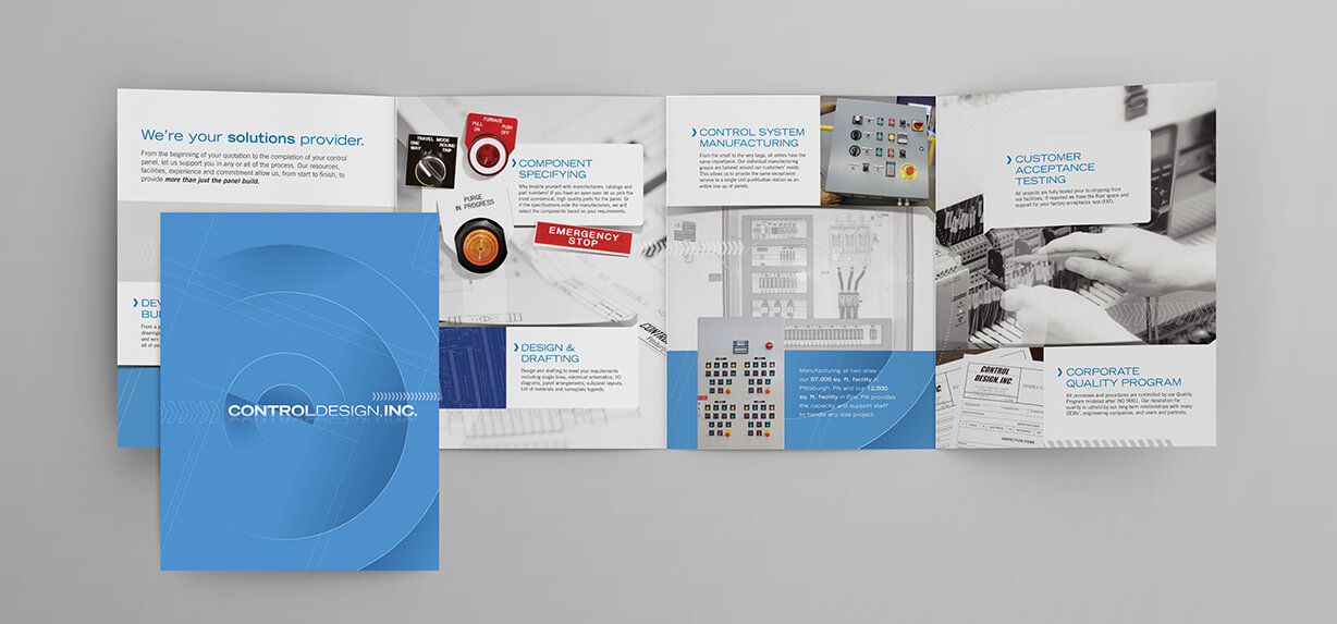 Panel shop 8-page extra-large brochure design