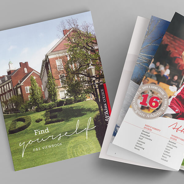 Davis & Elkins College View Book design sample