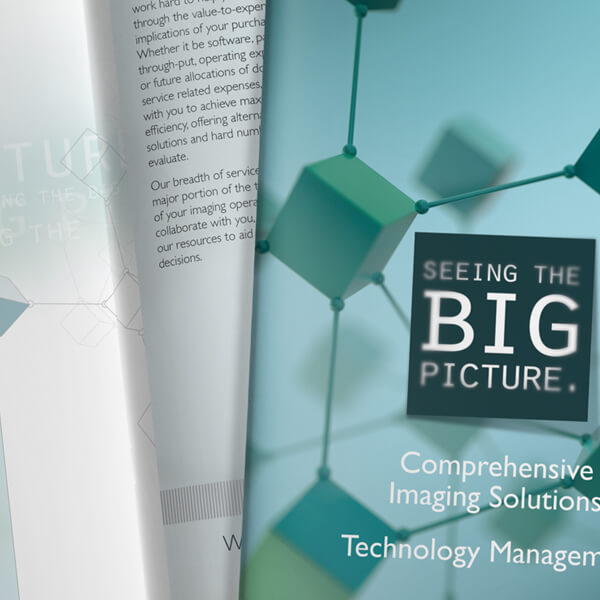 Medical imaging equipment business tall brochure design