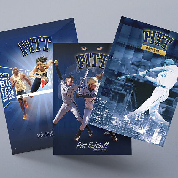 Graphic Design for University of Pittsburgh Sports Media Guides