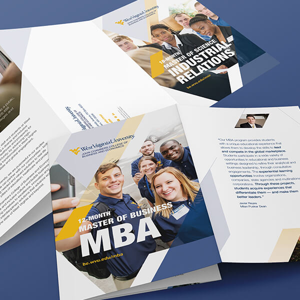 College MBA Brochure Design Sample WVU