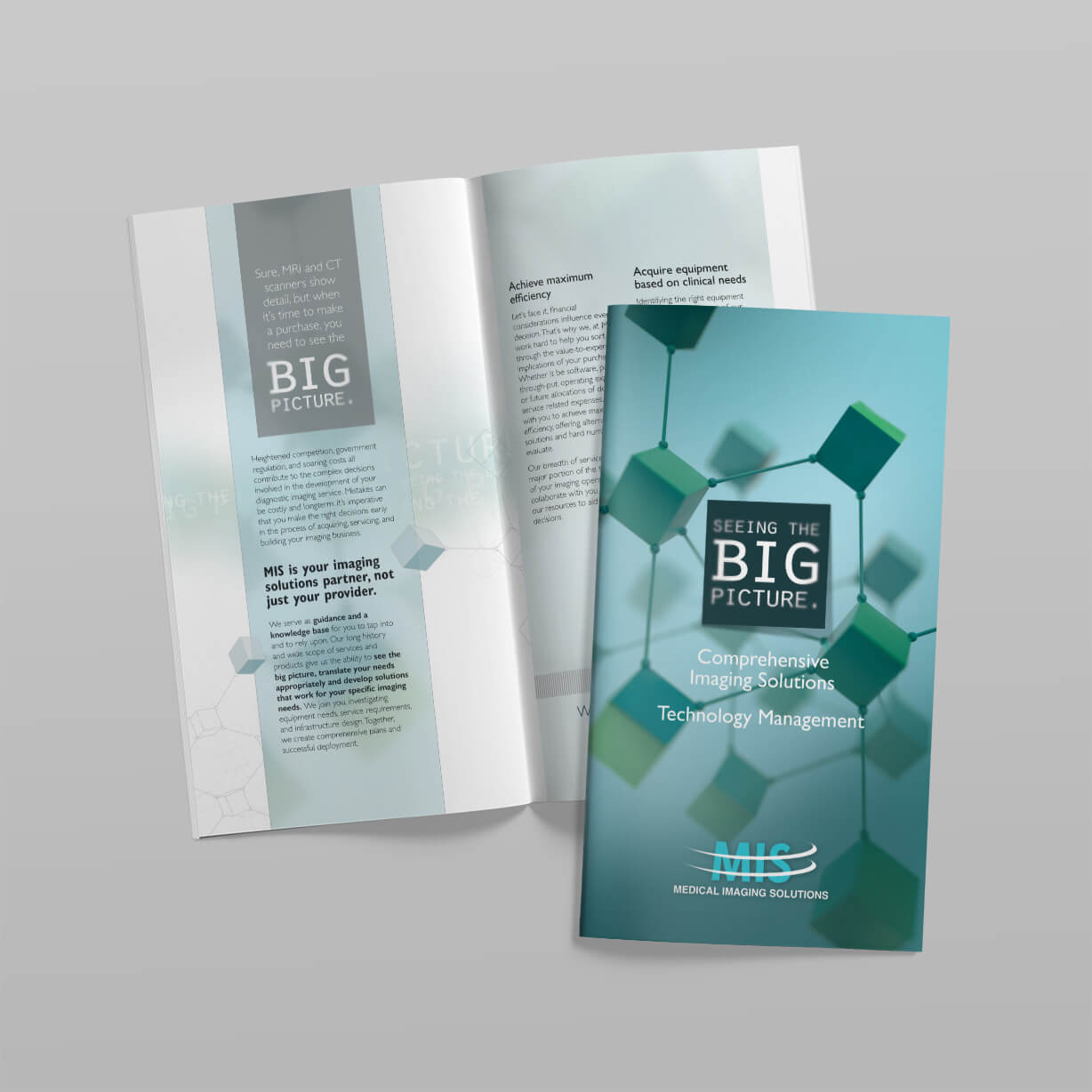 Medical imaging equipment business tall brochure design